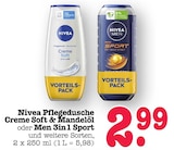 Pflegedusche Creme Soft & Mandelöl Angebote von Nivea bei E center Karlsruhe für 2,99 €