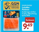 Lachsfilet-Portionen im ALDI SÜD Prospekt Lachsfilet-Portionen von Golden Seafood im aktuellen ALDI SÜD Prospekt für 9,49 €