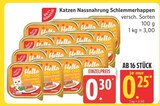 Katzen Nassnahrung Schlemmerhappen im Angebot bei Marktkauf in Greifswald Katzen Nassnahrung Schlemmerhappen Angebote von GUT&GÜNSTIG bei Marktkauf Greifswald für 0,25 €