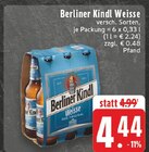 Weisse im Angebot bei E center in Meerbusch Weisse Angebote von Berliner Kindl bei E center Meerbusch für 4,44 €