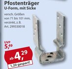 Pfostenträger Angebote bei Sonderpreis Baumarkt Göttingen für 4,29 €
