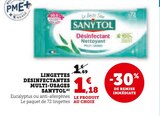 Lingettes désinfectantes multi-usages(A) - Sanytol dans le catalogue U Express