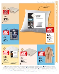 Prix et réduction Oreiller dans le prospectus Carrefour en cours Offre Oreiller dans le catalogue Carrefour du moment à la page 23