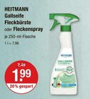 Gallseife Fleckbürste oder Fleckenspray im V-Markt Prospekt Gallseife Fleckbürste oder Fleckenspray von HEITMANN im aktuellen V-Markt Prospekt für 1,99 €