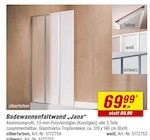 Badewannenfaltwand „Jana“ im aktuellen toom Baumarkt Prospekt für 69,99 €