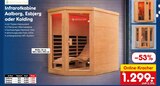 Infrarotkabine Aalborg von ARTSAUNA für 1.299,00 € bei Netto Marken-Discount im Angebot Infrarotkabine Aalborg von ARTSAUNA im aktuellen Netto Marken-Discount Prospekt