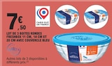 Lot de 3 boites rondes Freshbox 11 cm, 14 cm et 20 cm avec couvercle bleu - DURALEX dans le catalogue E.Leclerc