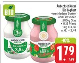Bio Joghurt Angebote von Andechser Natur bei E center Schwabach für 1,79 €