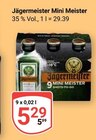Mini Meister Angebote von Jägermeister bei GLOBUS Wolfenbüttel für 5,29 €