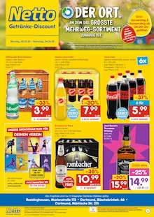 Coca Cola im Netto Marken-Discount Prospekt "DER ORT, AN DEM DU IMMER AUSGEZEICHNETE PREISE FINDEST." mit 6 Seiten (Gelsenkirchen)