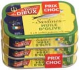 SARDINES À L'HUILE D'OLIVE - LE TRÉSOR DES DIEUX - Intermarché à Limoges SARDINES À L'HUILE D'OLIVE - LE TRÉSOR DES DIEUX en promo chez Intermarché Limoges à 5,85 €