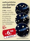 Sonderpreis Baumarkt Duderstadt - weihnachtliche LED-Gartenstecker Angebot im Prospekt weihnachtliche LED-Gartenstecker bei Sonderpreis Baumarkt im Duderstadt Prospekt für 6,99 €