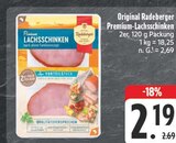 Original Radeberger Premium-Lachsschinken Angebote von Radeberger bei EDEKA Coburg für 2,19 €