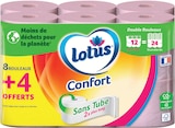 Confort Papier Hygiénique Sans Tube Rose x8 - Lotus en promo chez Intermarché Hyper Confort Papier Hygiénique Sans Tube Rose x8 - Lotus dans le catalogue Intermarché Hyper