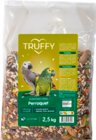 Mélange de graines pour perroquet (2,5 kg) ou grandes perruches (3 kg) - TRUFFY en promo chez Truffaut Mélange de graines pour perroquet (2,5 kg) ou grandes perruches (3 kg) - TRUFFY dans le catalogue Truffaut