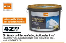 Wand- und Deckenfarbe „Arcticweiss Plus“ bei OBI in Castrop-Rauxel Wand- und Deckenfarbe „Arcticweiss Plus“ im Angebot bei OBI Castrop-Rauxel für 42,99 €