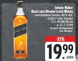 Johnnie Walker Black Label Blended Scotch Whisky bei EDEKA im Lommatzsch Prospekt für 19,99 €