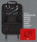 Organisateur dossier de siège - Auto XS - Aldi à Valence Organisateur dossier de siège - Auto XS en promo chez Aldi Valence à 4,99 €