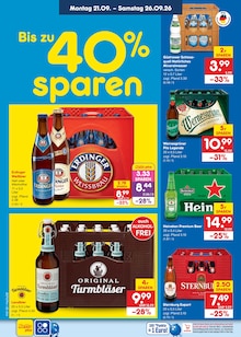 Bier im Netto Marken-Discount Prospekt "Aktuelle Angebote" mit 69 Seiten (Rostock)