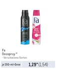 Deospray von Fa im aktuellen Metro Prospekt für 1,54 €