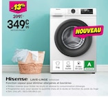 Lave-linge - Hisense - Pulsat à Saint-Ouen-l'Aumône Lave-linge - Hisense en promo chez Pulsat Saint-Ouen-l'Aumône à 349,99 €
