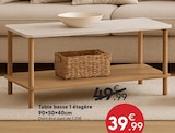 Table basse 1 étagère - Maxi Bazar à Paris Table basse 1 étagère en promo chez Maxi Bazar Paris à 39,99 €