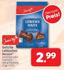 Gefüllte Lebkuchen Herzen Zartbitter Angebote von Jeden Tag bei Markant Nordwest Bremerhaven für 2,99 €