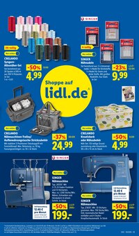 Nähmaschine im aktuellen Lidl Prospekt (Wuppertal) Nähmaschine im Lidl Prospekt "LIDL LOHNT SICH" mit 69 Seiten (Wuppertal)
