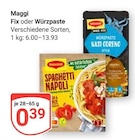 Fix oder Würzpaste Angebote von Maggi bei GLOBUS Gera für 0,39 €