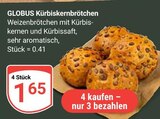 Kürbiskernbrötchen Angebote von Globus bei GLOBUS Rostock für 1,65 €