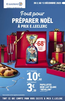 Prospectus E.Leclerc de la semaine "Tout pour PRÉPARER NOËL À PRIX E.LECLERC" avec 1 pages, valide du 02/12/2025 au 13/12/2025 pour Achères et alentours
