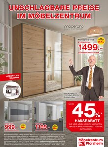 Kleiderschrank im Möbelzentrum Pforzheim Prospekt "UNSCHLAGBARE PREISE IM MÖBELZENTRUM" mit 8 Seiten (Karlsruhe)