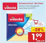 Schwammtuch, 5er Pack im Angebot bei Netto Marken-Discount in Jena Schwammtuch, 5er Pack Angebote von Vileda bei Netto Marken-Discount Jena für 1,99 €