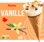 CÔNES GLACÉS VANILLE AUCHAN - AUCHAN - Auchan Hypermarché à Clermont-Ferrand CÔNES GLACÉS VANILLE AUCHAN - AUCHAN en promo chez Auchan Hypermarché Clermont-Ferrand à 3,78 €