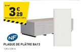 Promo Plaque de plâtre ba13 à 3,29 € dans le catalogue Tout Faire à Aigurande