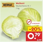 Weißkohl im Netto Marken-Discount Prospekt Weißkohl von HEIMAT im aktuellen Netto Marken-Discount Prospekt für 0,79 €