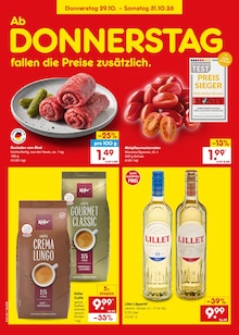 Kaffee im Netto Marken-Discount Prospekt "Aktuelle Angebote" mit 68 Seiten (Gießen)
