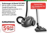 Aktuelle Staubsauger Angebote bei GLOBUS in Bochum Aktuelles Bodensauger mit Beutel VCC3851 Angebot bei GLOBUS in Bochum ab 9,99 €
