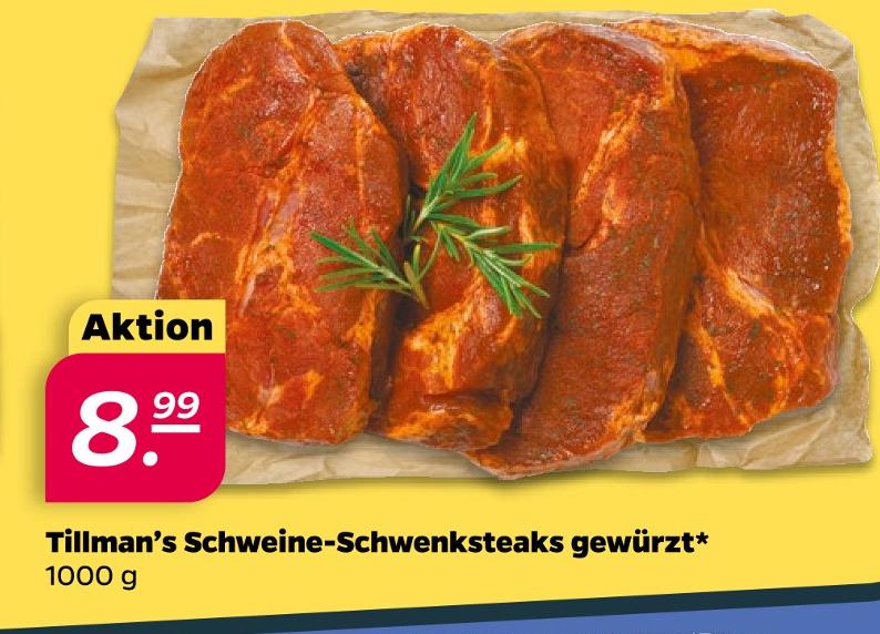 Schweine-Schwenksteaks gewürzt