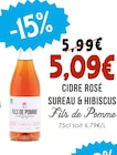 Cidre Rosé Sureau & Hibiscus - Fils de Pomme dans le catalogue Naturalia