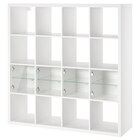 Aktuelles Regal mit 4 Einsätzen weiß/Glas Angebot bei IKEA in Kassel ab 239,00 €