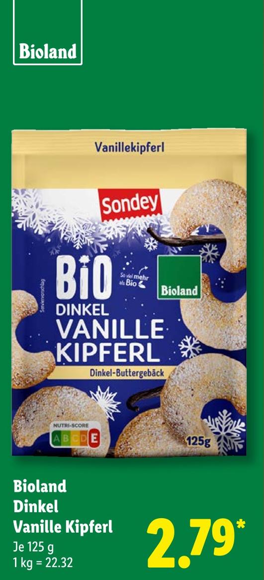 Bio Dinkel Vanille Kipferl