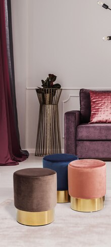 SAMTHOCKER MIT MESSINGRING bei Kabs Polsterwelt in Bochum SAMTHOCKER MIT MESSINGRING im Angebot bei Kabs Polsterwelt Bochum für 39,00 €