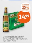 NaturRadler im Angebot bei tegut in Kitzingen NaturRadler Angebote von Gösser bei tegut Kitzingen für 14,99 €