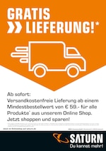 Saturn Prospekt für Wuppertal mit 1 Seiten Saturn Prospekt für Wuppertal: "GRATISLIEFERUNG!", 1 Seiten, 22.04.2021 - 30.04.2021