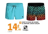 Short de bain uni homme ou imprimé junior garçon - FREEGUN dans le catalogue E.Leclerc