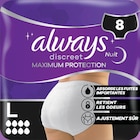 Promo Culotte incontinence nuit l x8 à 5,39 € dans le catalogue Intermarché Super à Les Mées