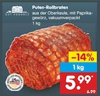 Aktuelles Puten-Rollbraten Angebot bei Netto Marken-Discount in Koblenz ab 5,99 €