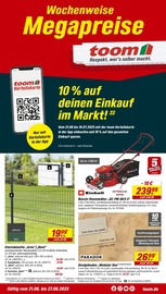 Rasenmäher im toom Baumarkt Prospekt in Nordhausen Aktueller toom Baumarkt Prospekt mit Rasenmäher, "Respekt, wer's selber macht.", Seite 1