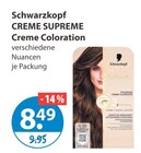 CREME SUPREME Creme Coloration von Schwarzkopf im aktuellen V-Markt Prospekt für 8,49 €